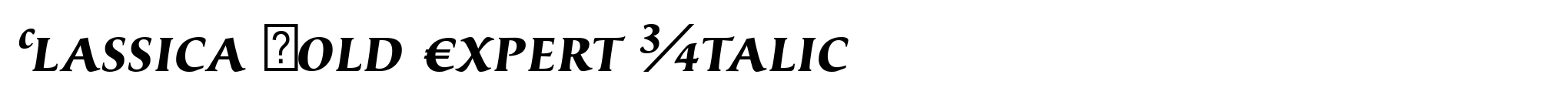 Classica Bold Expert Italic image